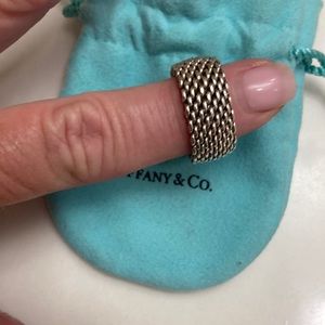 Tiffany silver mesh ring